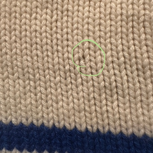 La Ligne Mini Marin White Blue Wool Cashmere Cropped Striped Sweater Size S - Picture 5 of 5